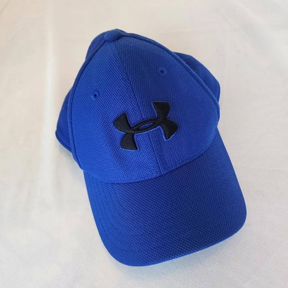 Under Armour Embroidered Logo Stretch Fitted Baseball Blue Cap Youth Size SM/MD